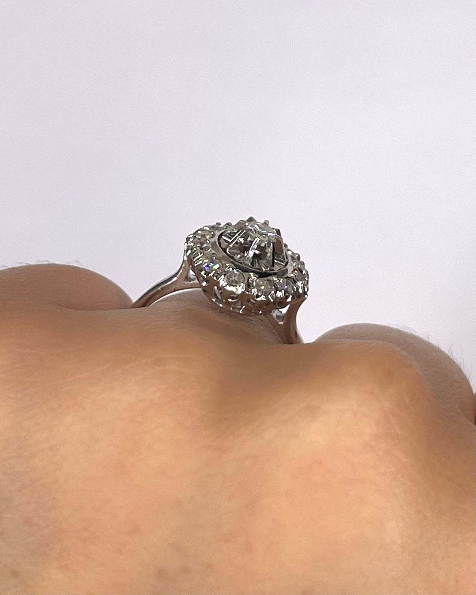 Bague Marguerite Diamants 0.34 carat "Pétunia" - Elliade Paris