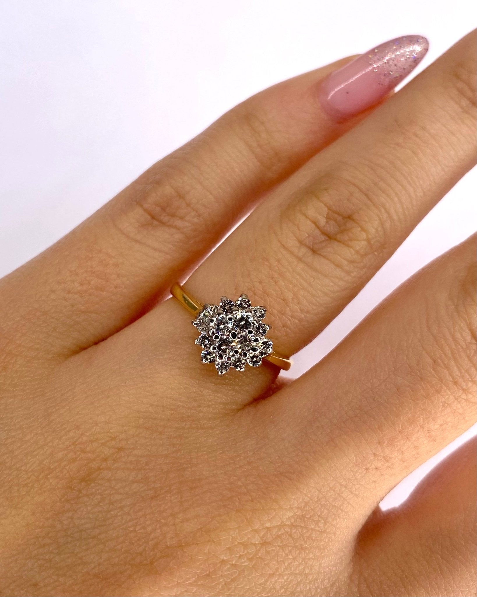 Bague Marguerite Diamants 0.36 carat "Jade" - Elliade Paris