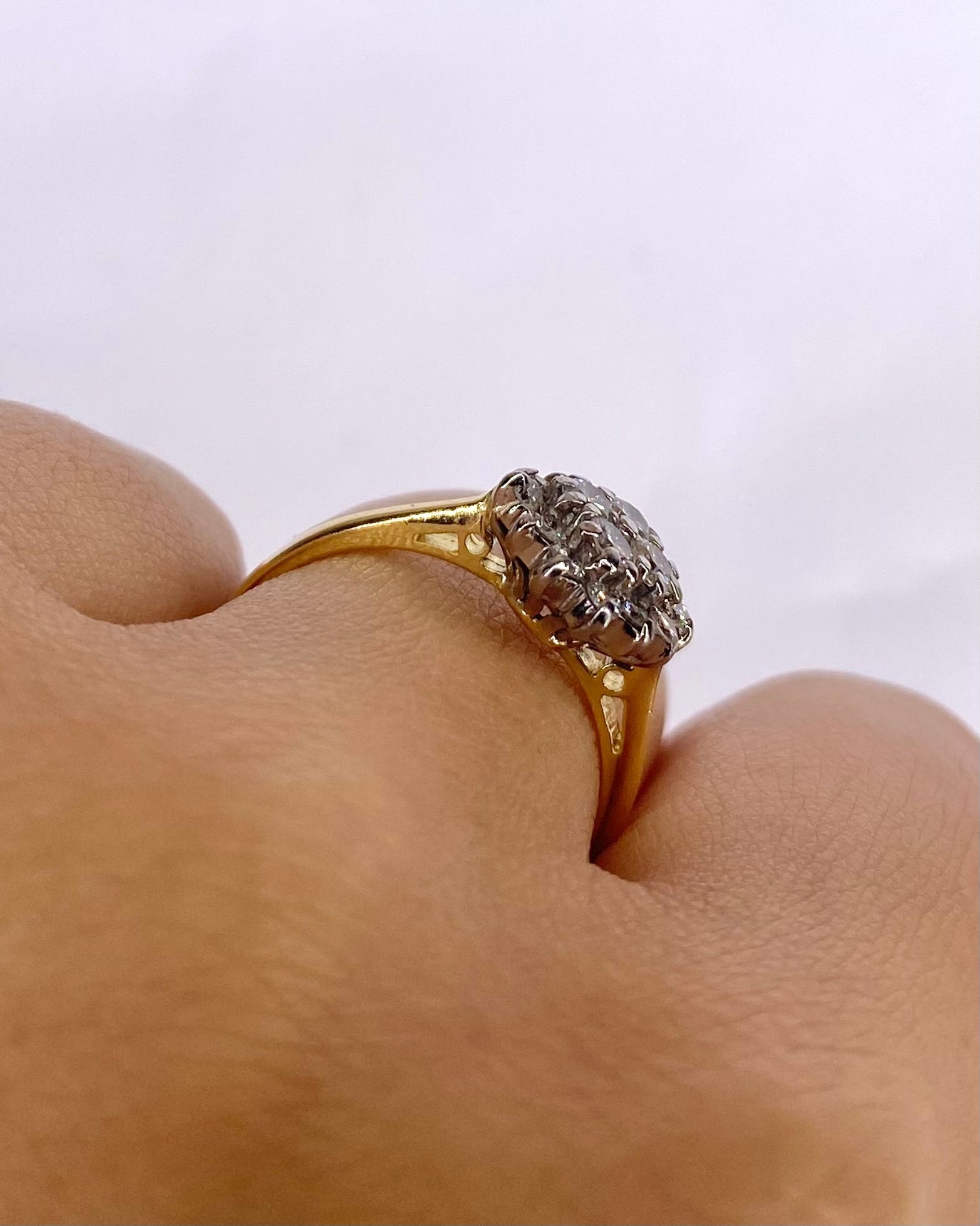 Bague Marguerite Diamants 0.36 carat "Jade" - Elliade Paris