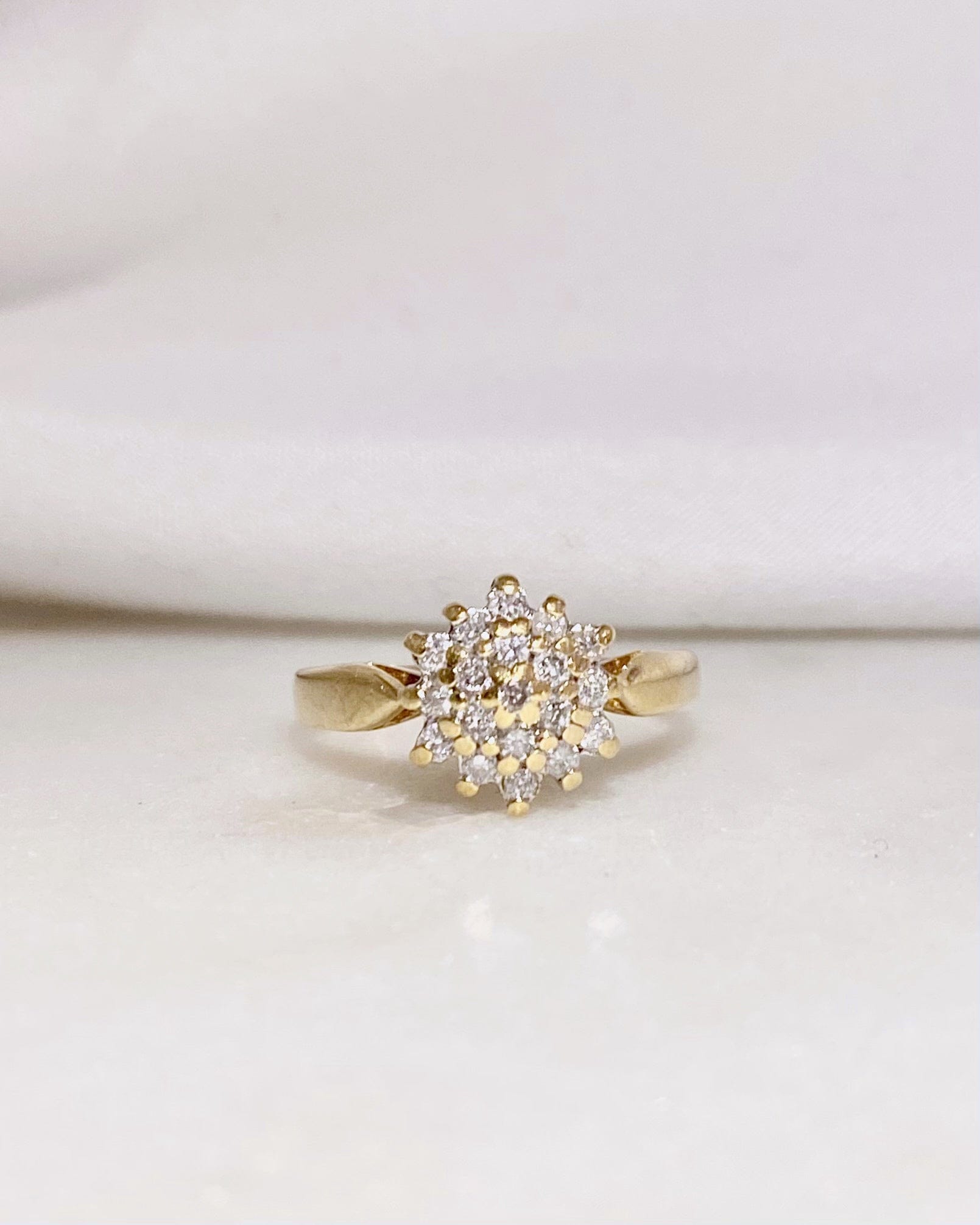 Bague Marguerite Diamants 0.38 carat “Jonquille” - Elliade Paris