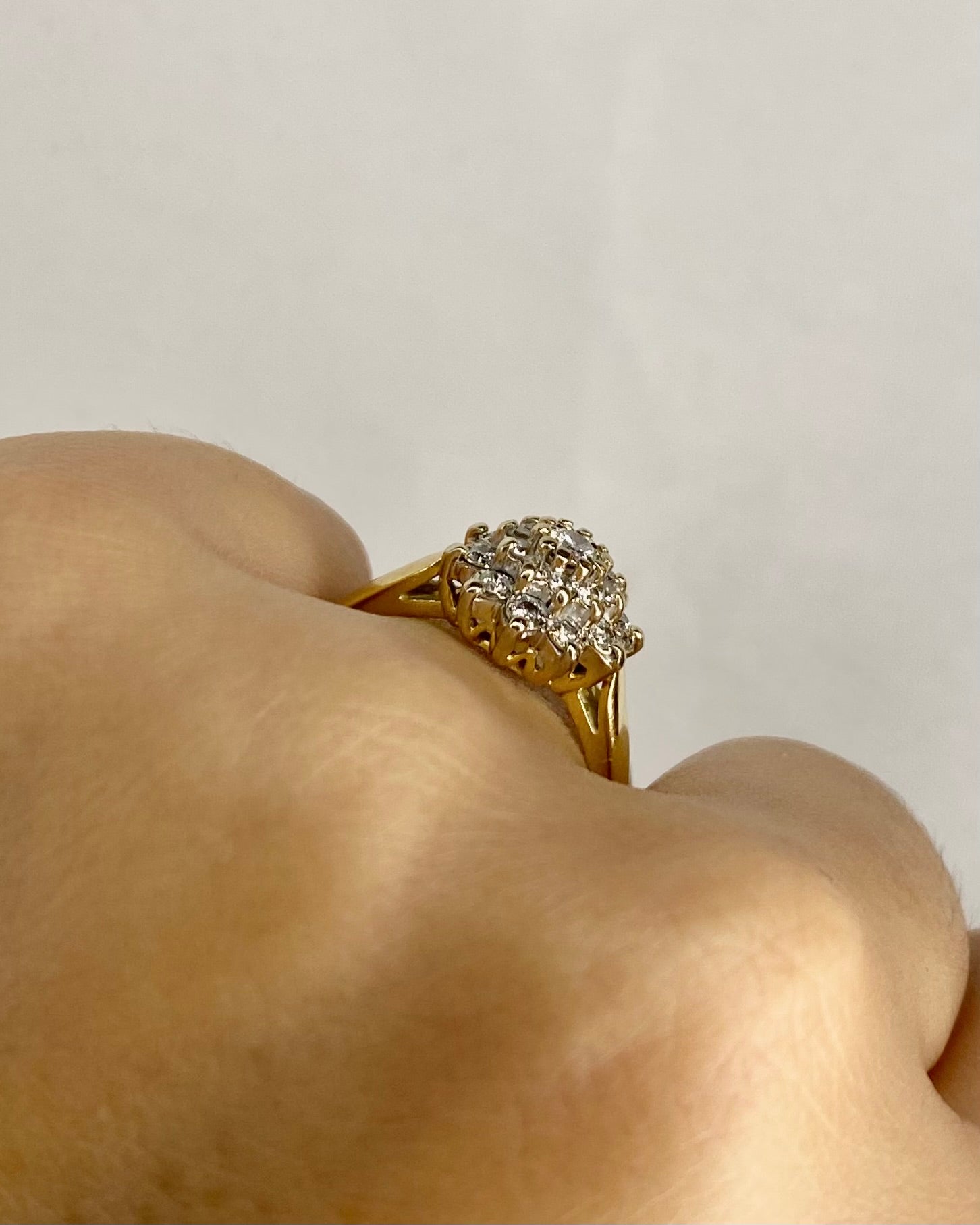 Bague Marguerite Diamants 0.39 carat "Solange" - Elliade Paris