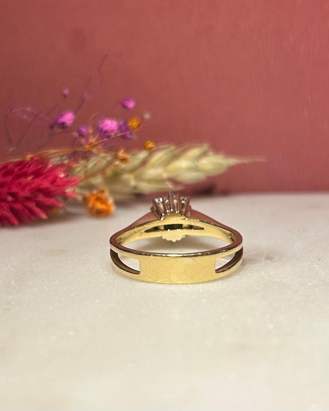 Bague Marguerite Diamants 0.40 Carat "Jelena" - Elliade Paris