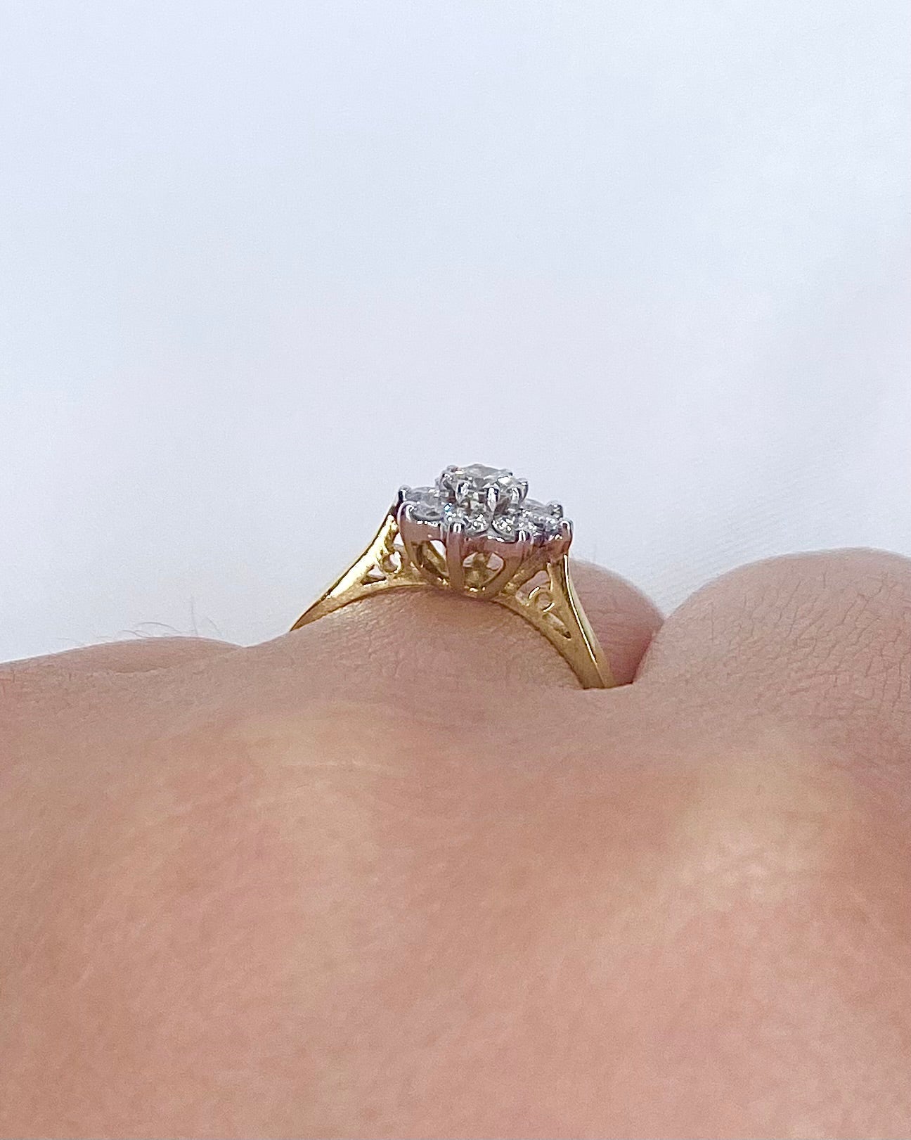 Bague Marguerite Diamants 0.44 carat "Camélia" - Elliade Paris