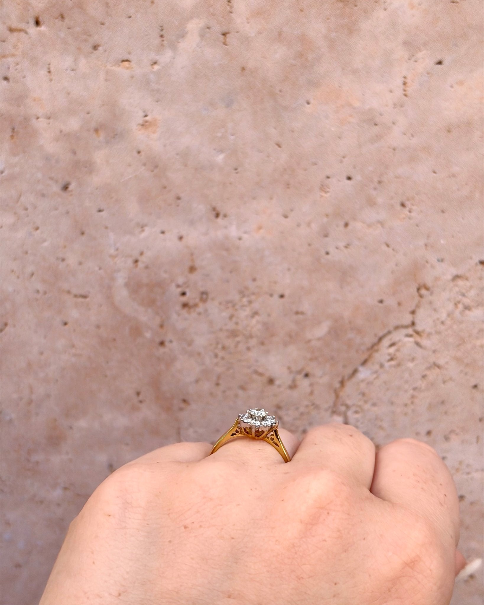 Bague Marguerite Diamants 0.44 carat "Camélia" - Elliade Paris