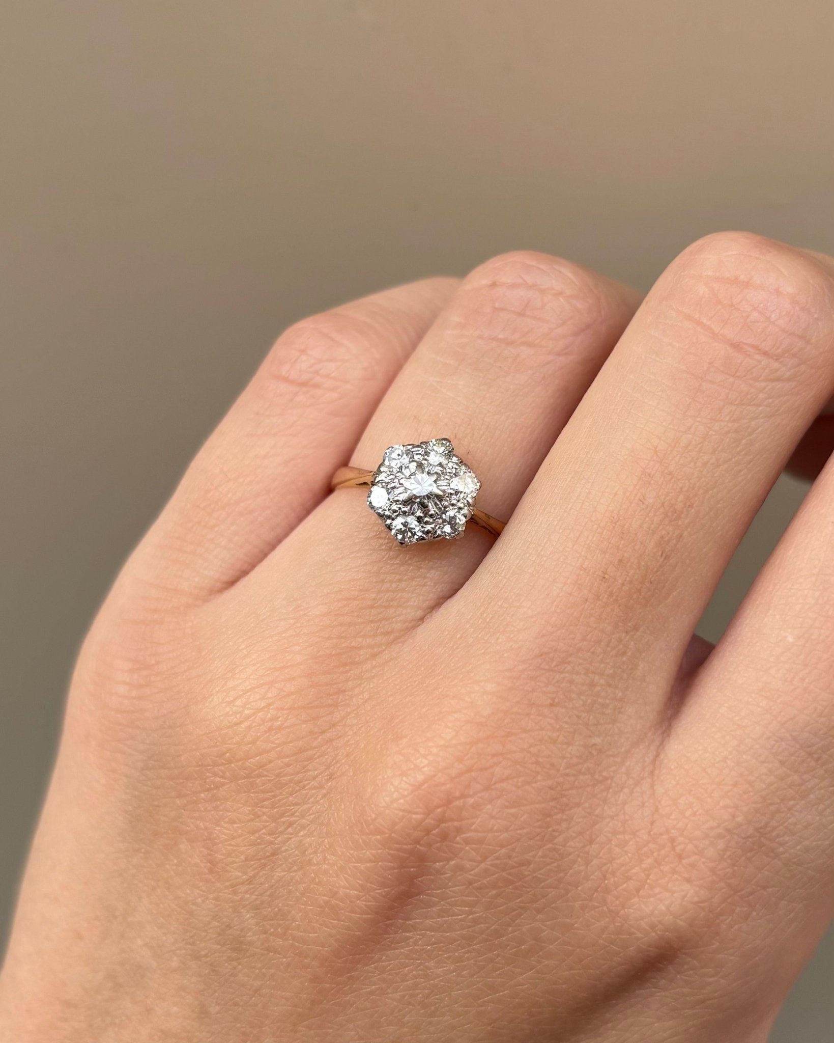 Bague Marguerite Diamants 0.49 carat "Alba" - Elliade Paris