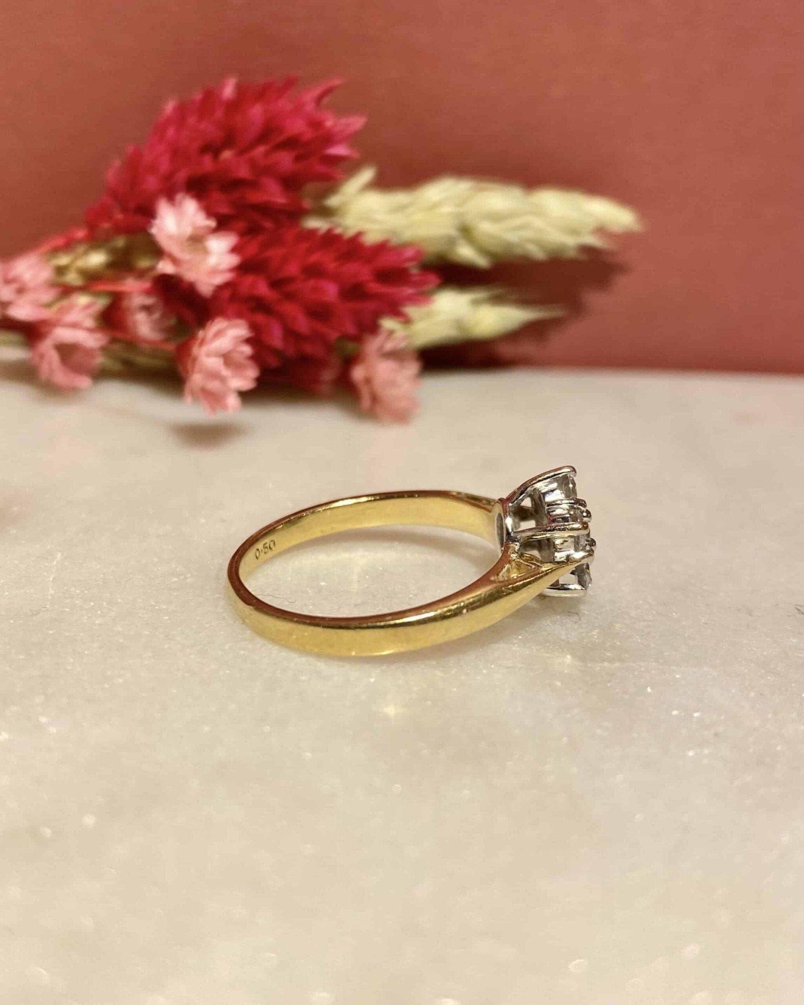 Bague Marguerite Diamants 0.56 carat "Alizée" - Elliade Paris