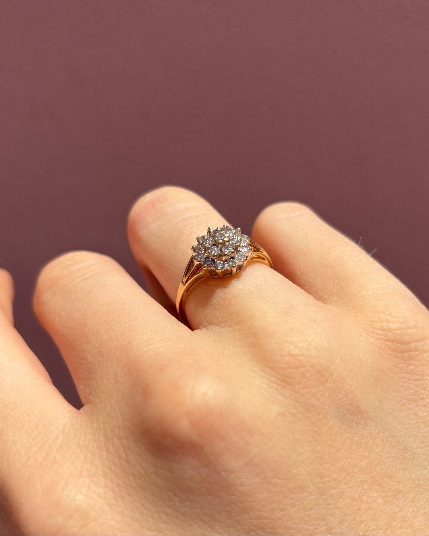 Bague Marguerite Diamants 0.57 carat "Ania" - Elliade Paris