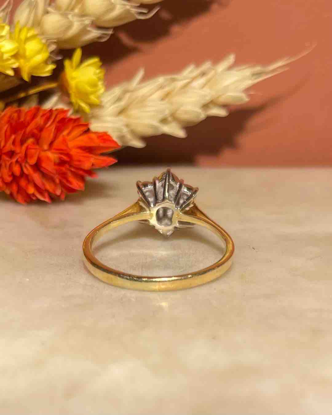 Bague Marguerite Diamants 0.67 carat "Nyssa" - Elliade Paris