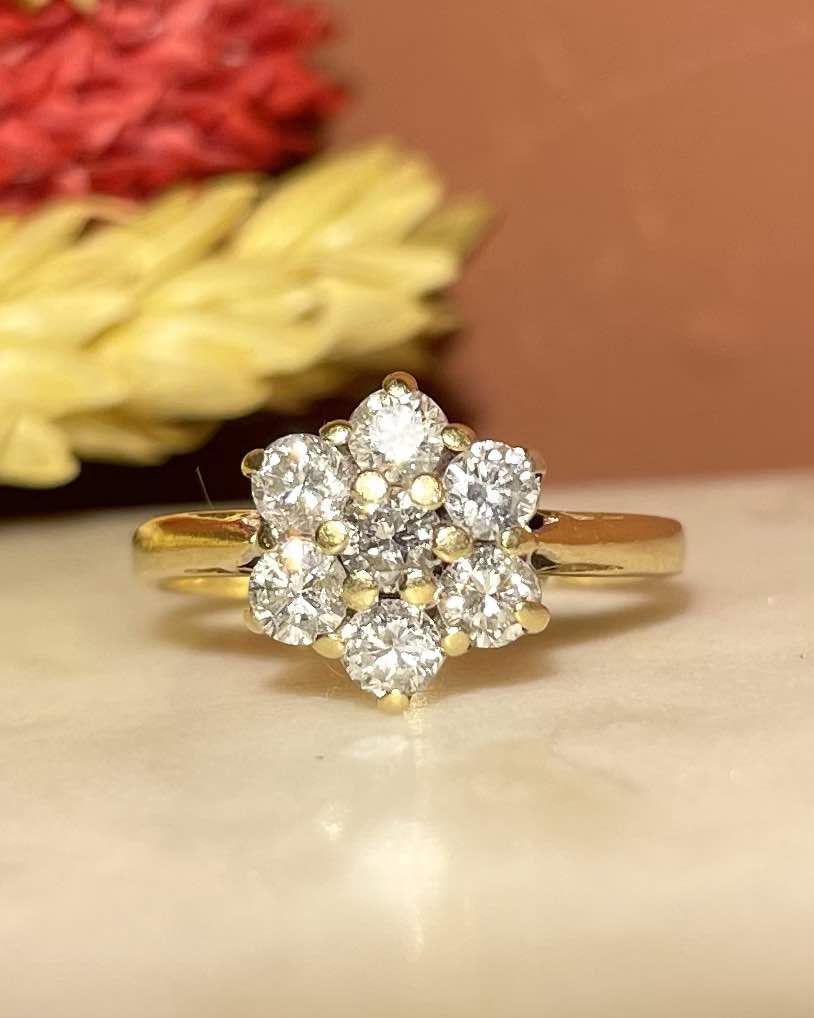 Bague Marguerite Diamants 0.70 carat "Phèdre" - Elliade Paris