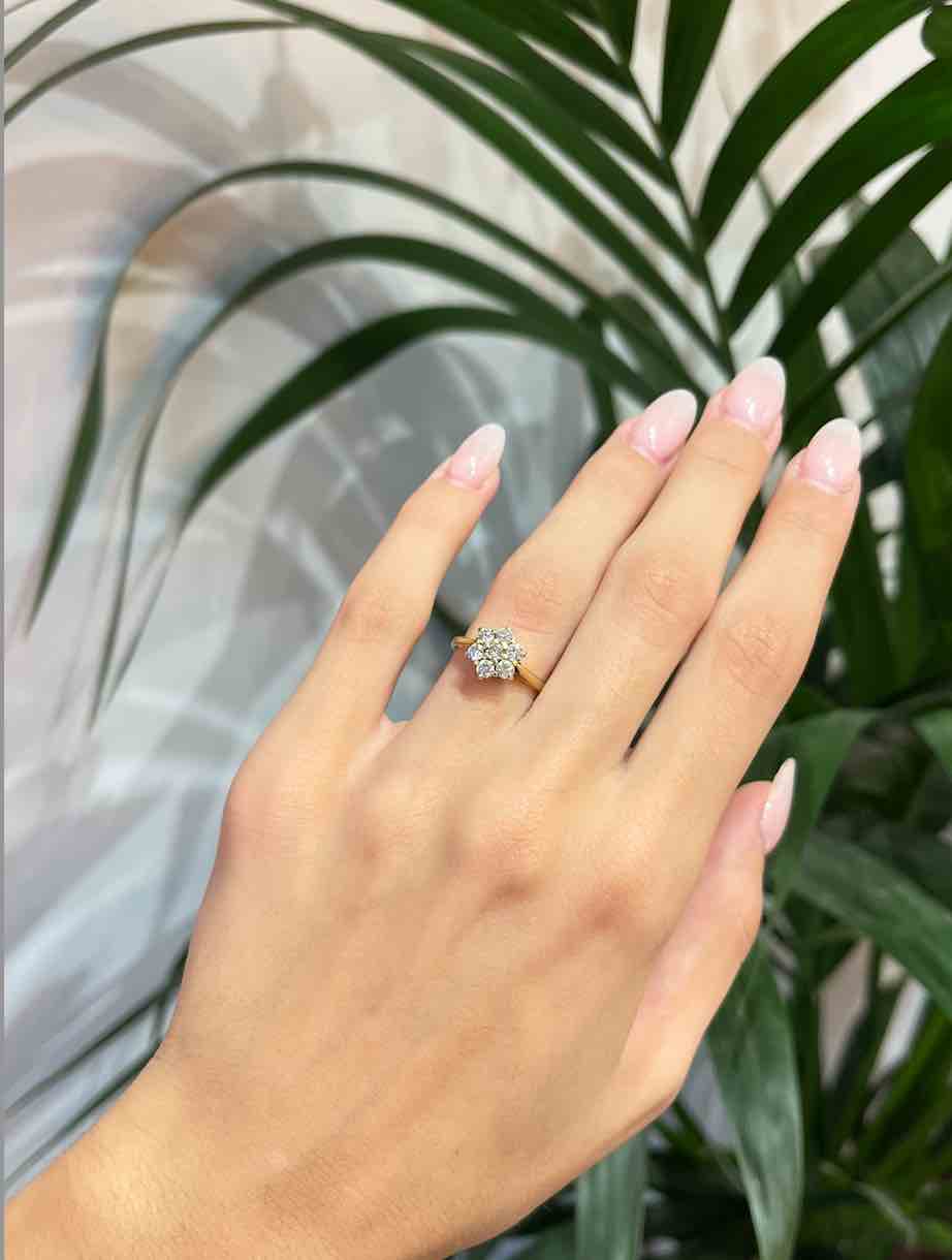 Bague Marguerite Diamants 0.70 carat "Phèdre" - Elliade Paris