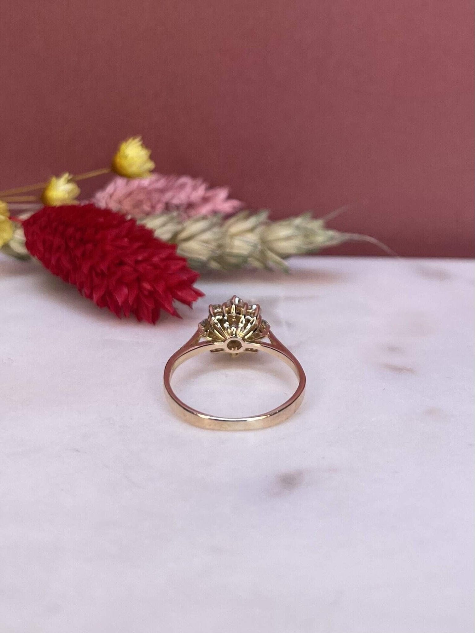 Bague Marguerite Diamants 0.77 Carat "Nora" - Elliade Paris