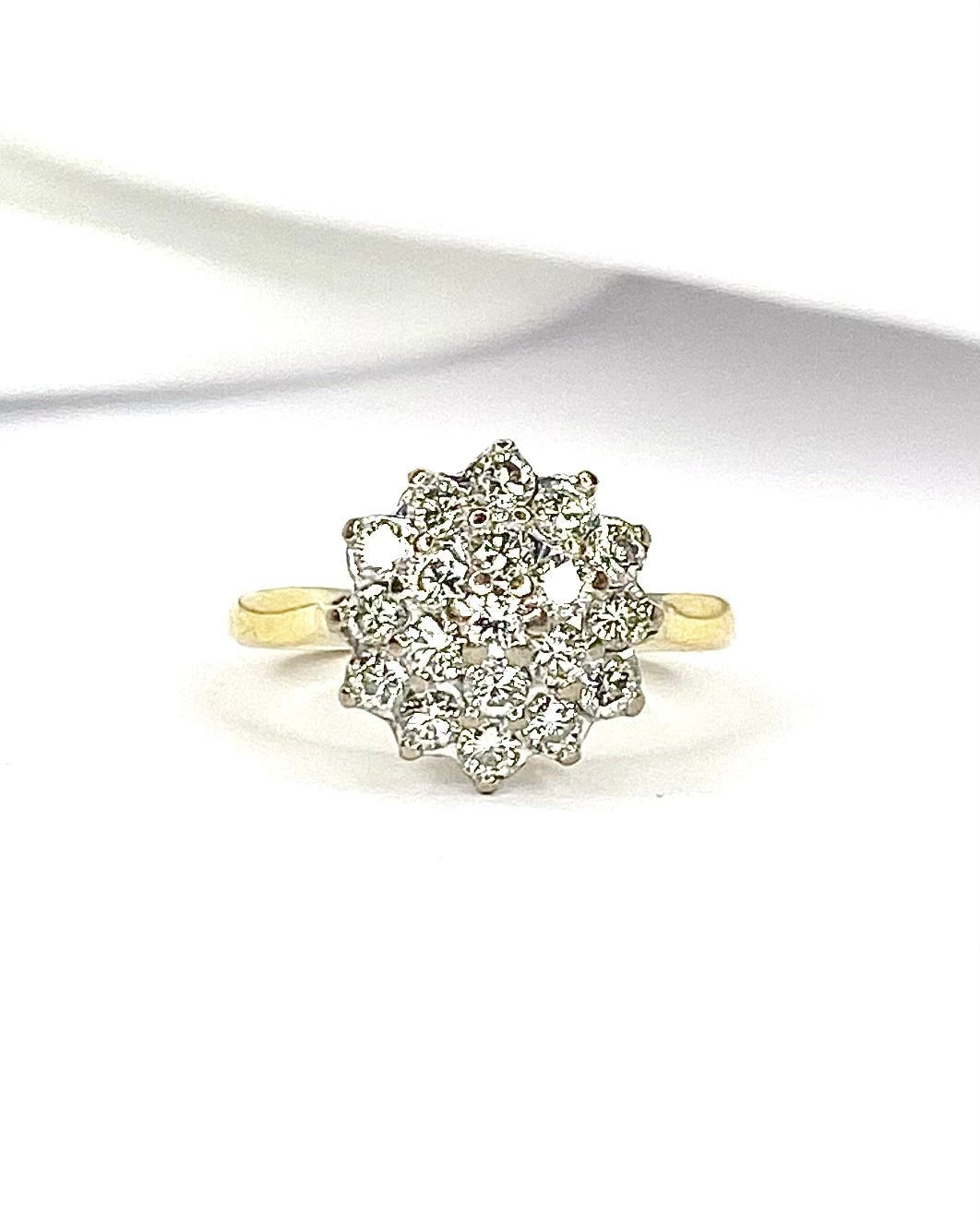 Bague Marguerite Diamants 0.95 carat "Dina" - Elliade Paris