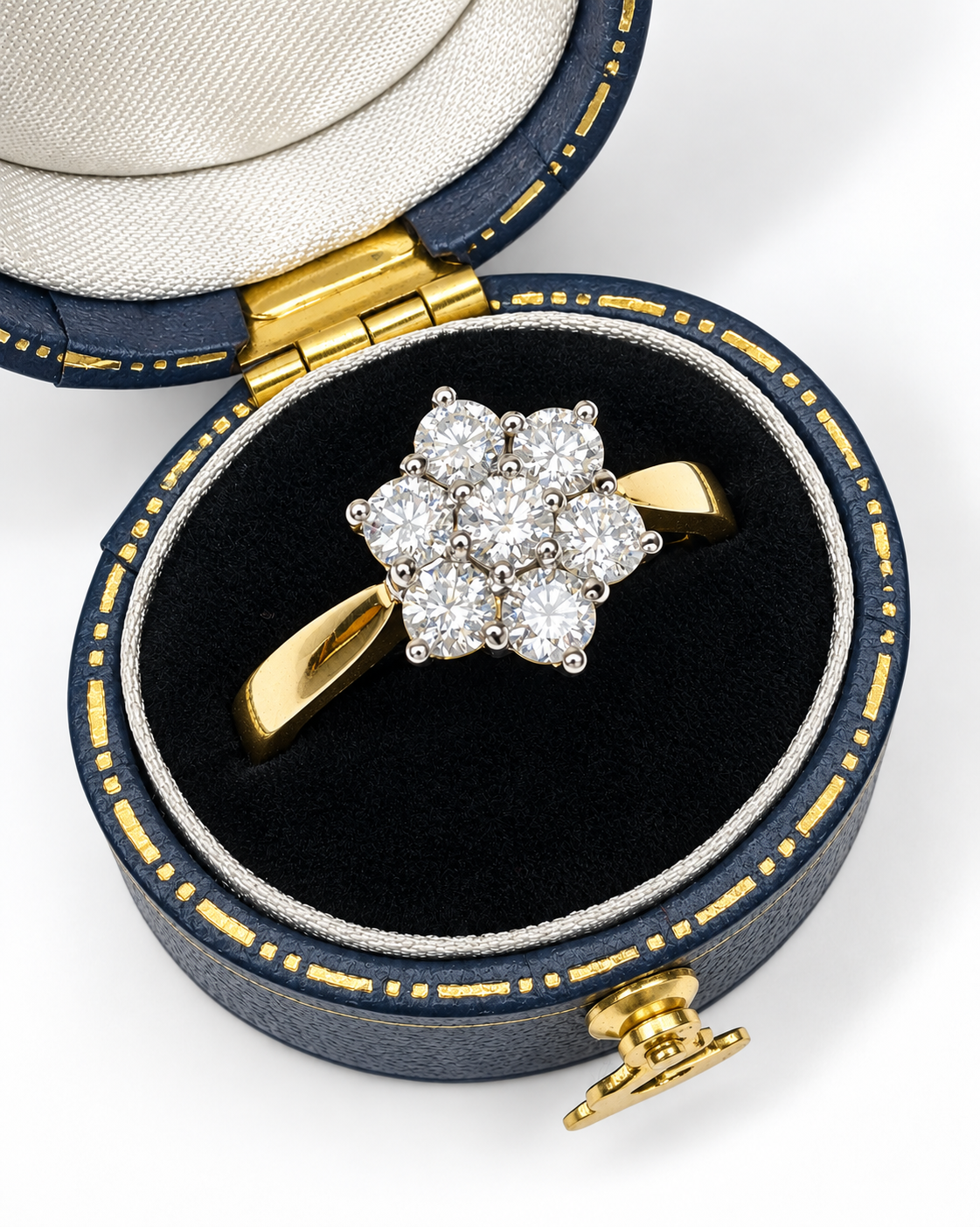 Bague Marguerite Diamants 1 carat 5.12g "Emma" - Elliade Paris
