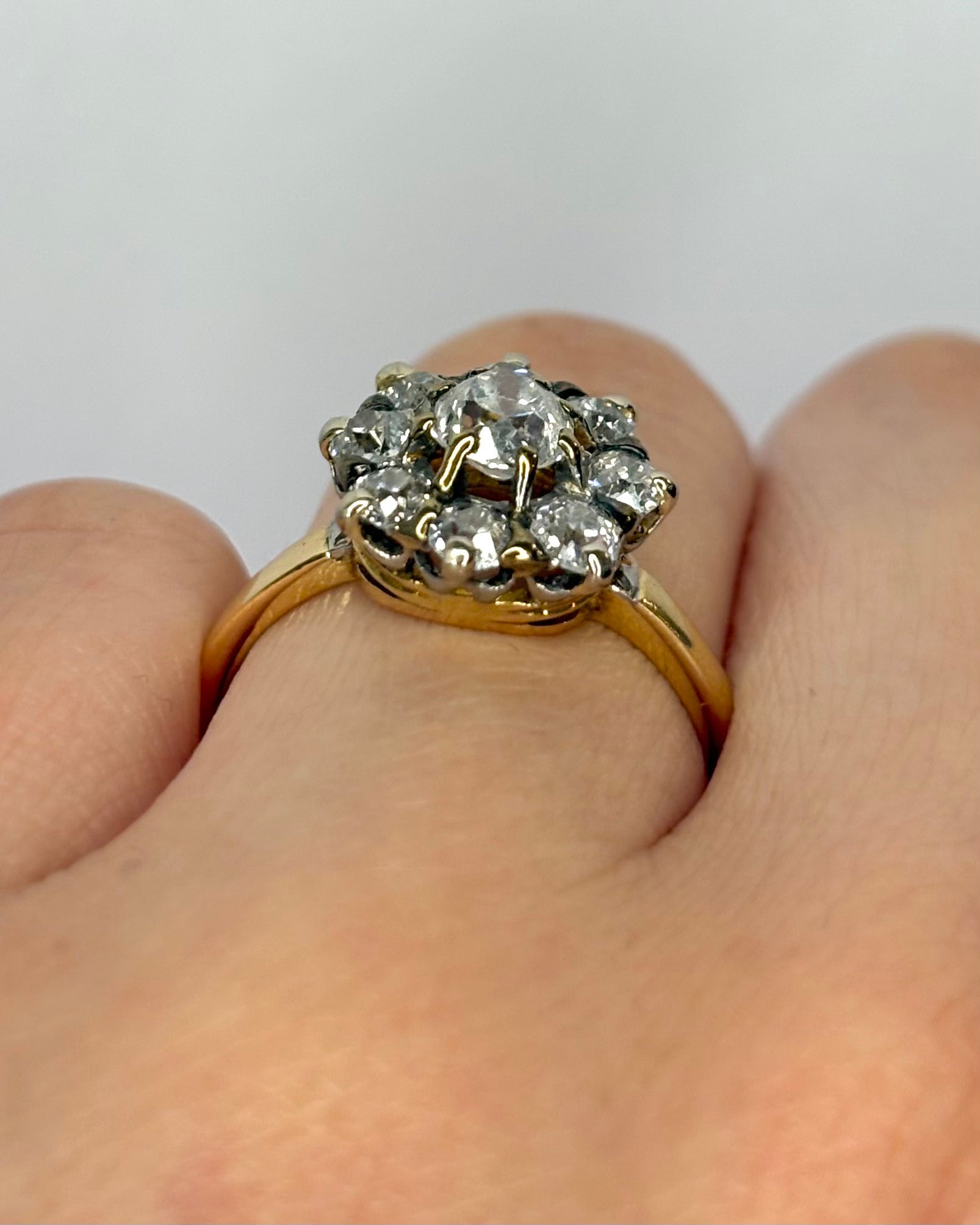 Bague Marguerite Diamants 1 carat & Or 3.71g "Clara" - Elliade Paris