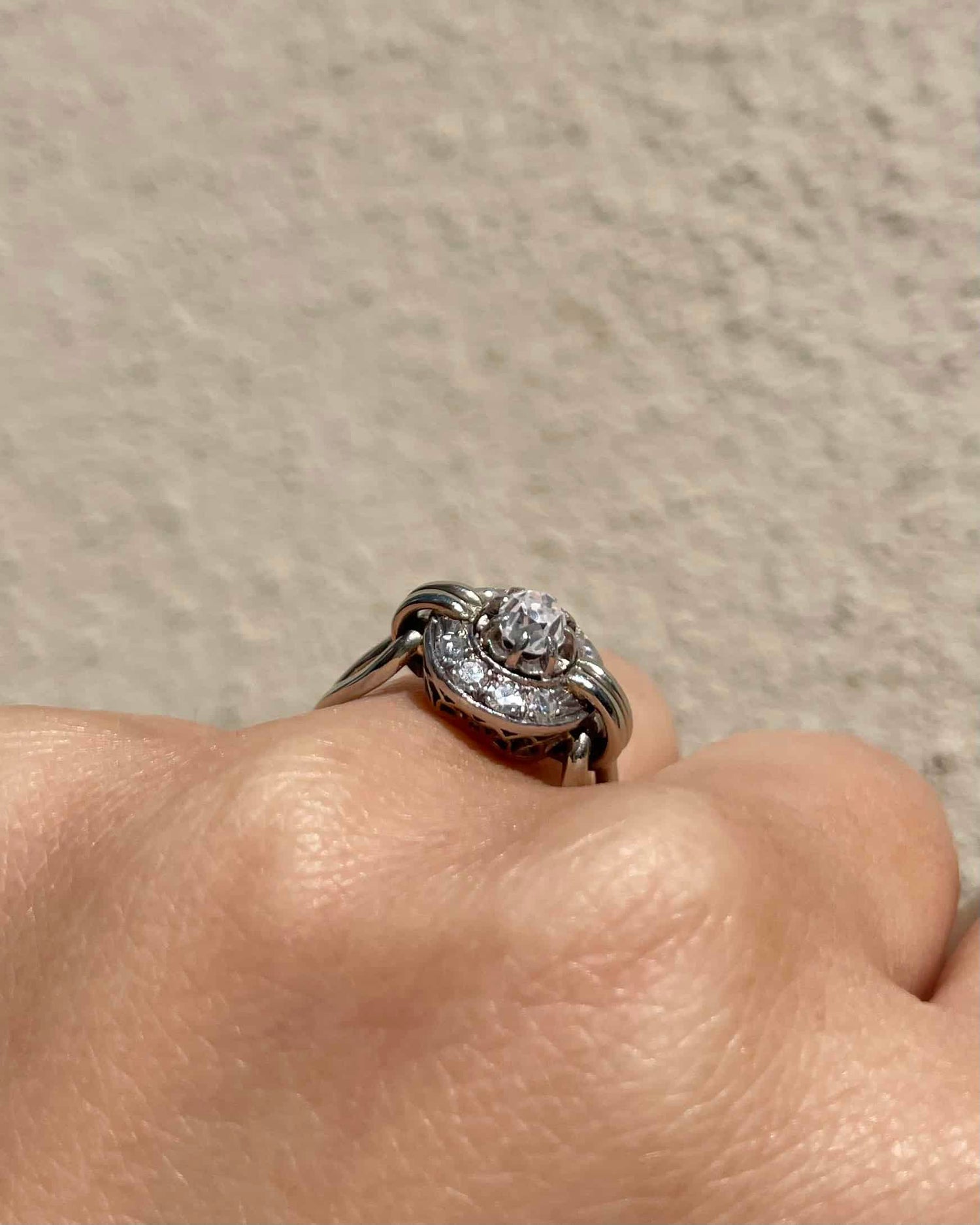 Bague Art-Déco Diamants 0.54 carat "Yvonne"