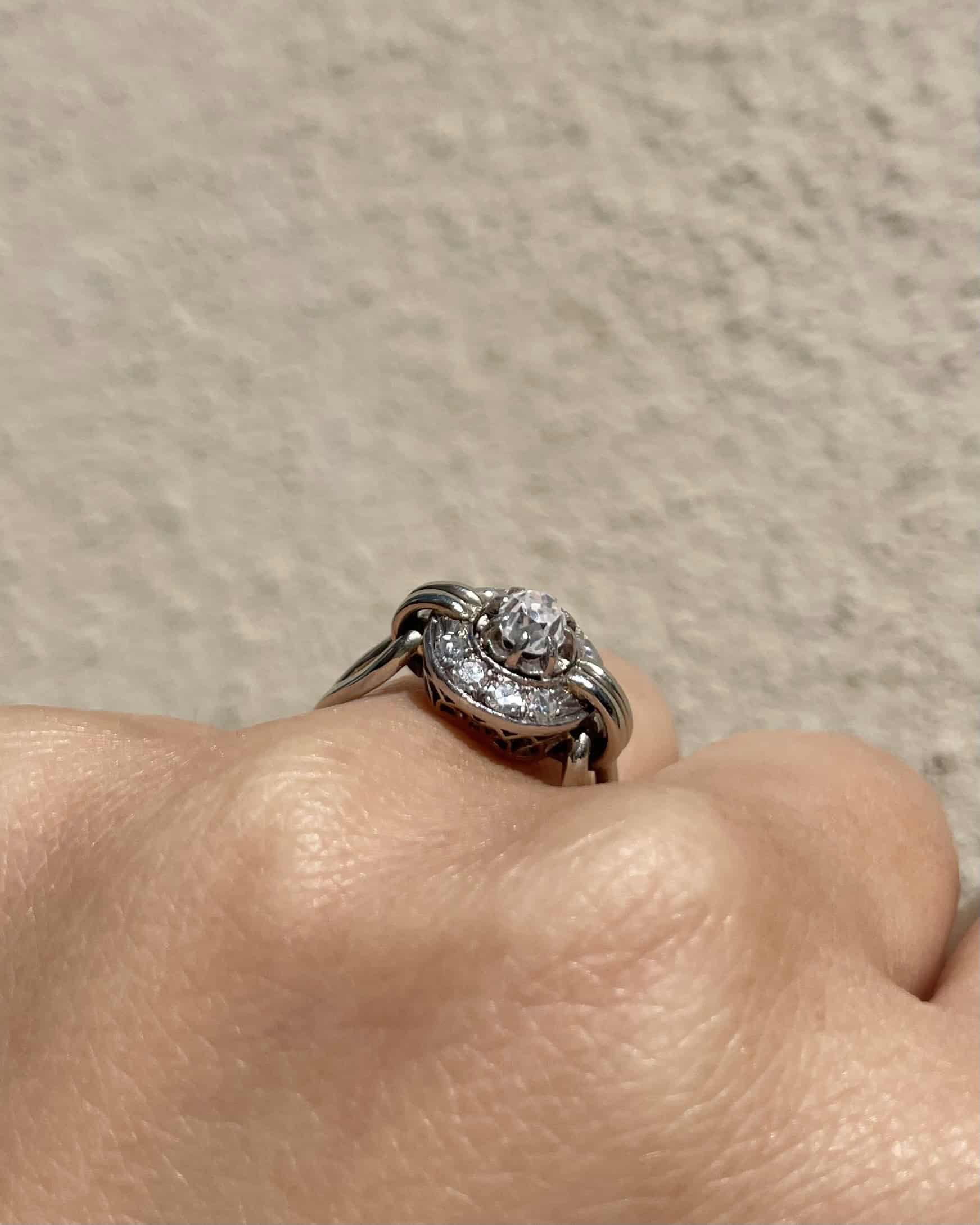 Bague Art-Déco Diamants 0.54 carat "Yvonne"