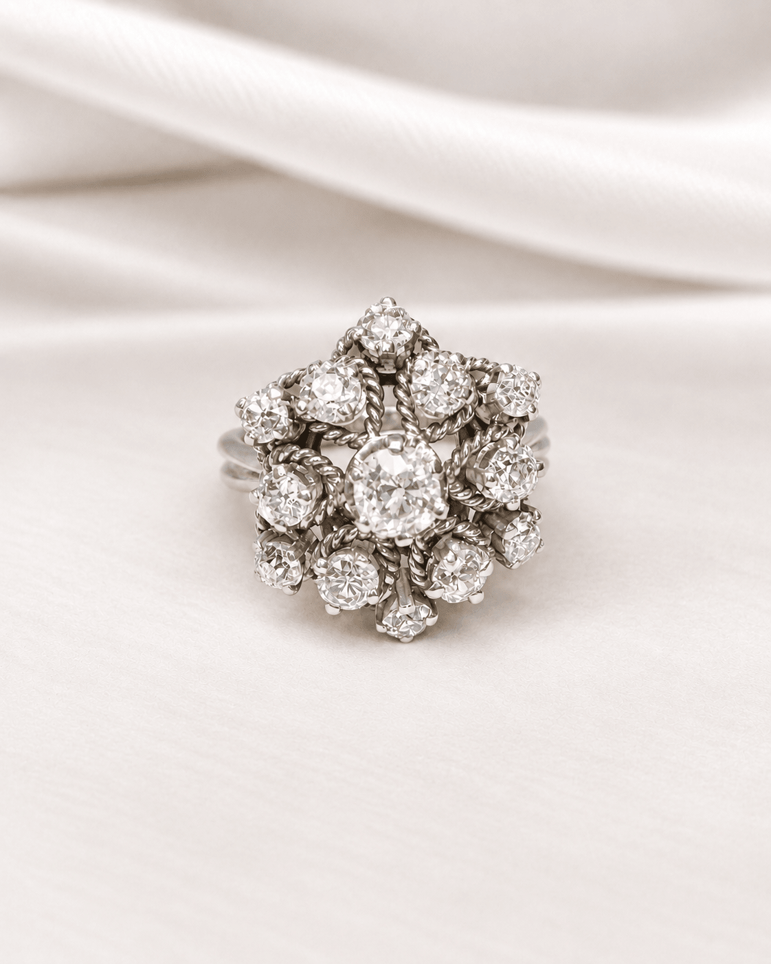 Bague Marguerite Diamants 1.33 carat "Mélissa" - Elliade Paris