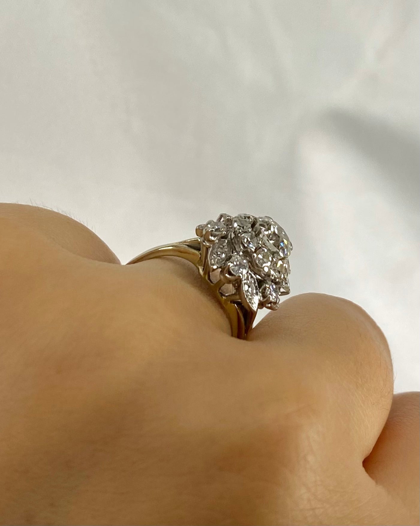 Bague Marguerite Diamants 1.53 carat "Sade" - Elliade Paris