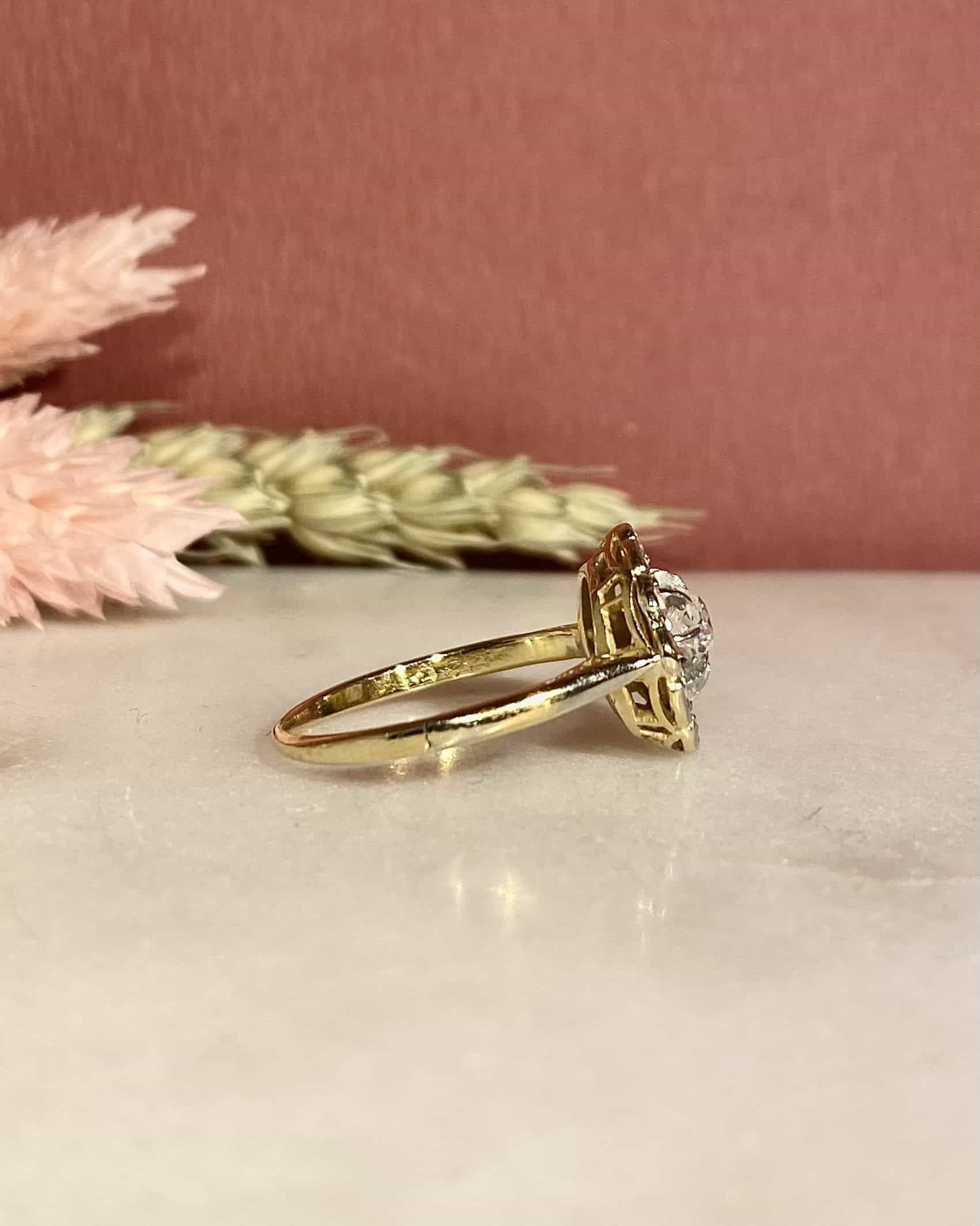 Art Deco Diamond Daisy Ring "Brianne"