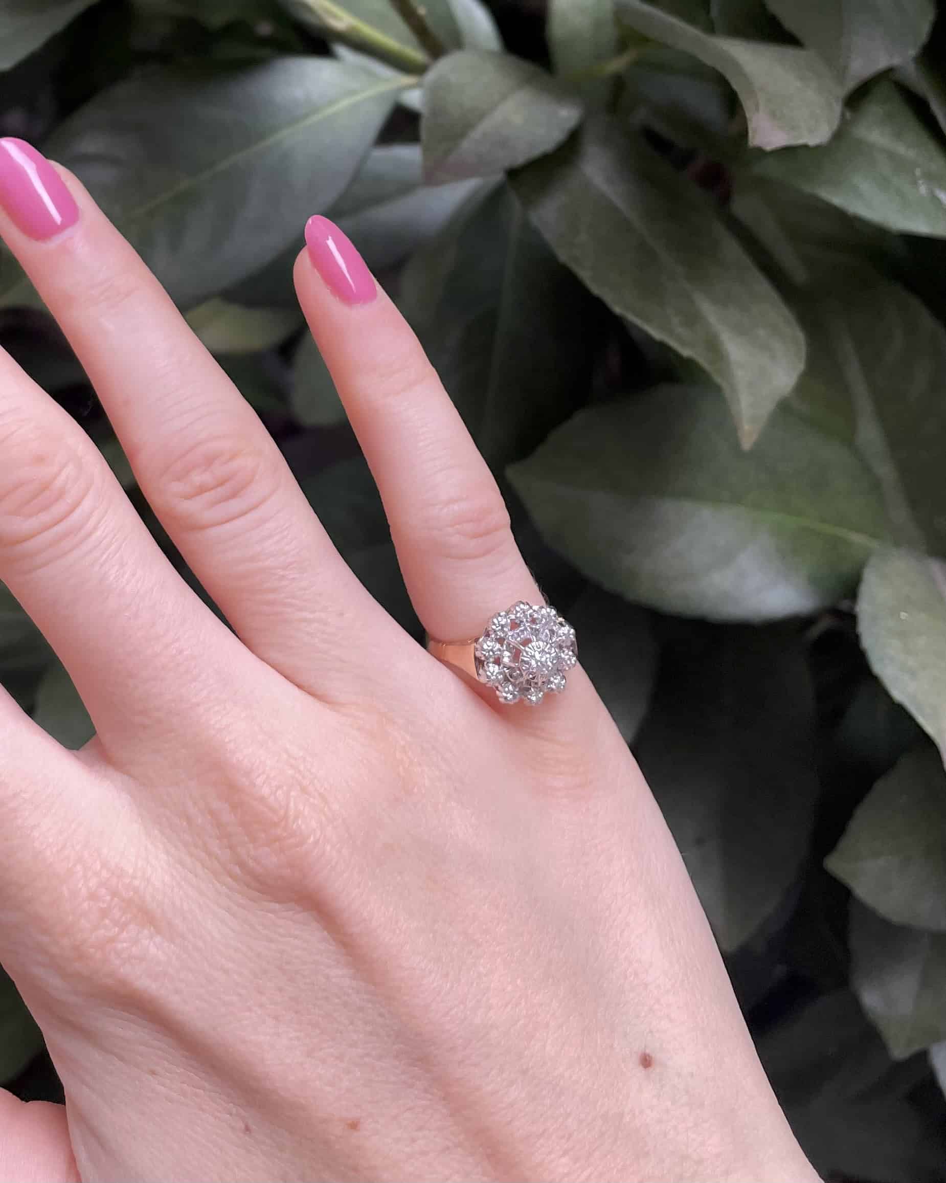 Bague Vintage Marguerite Diamants "Mandana"