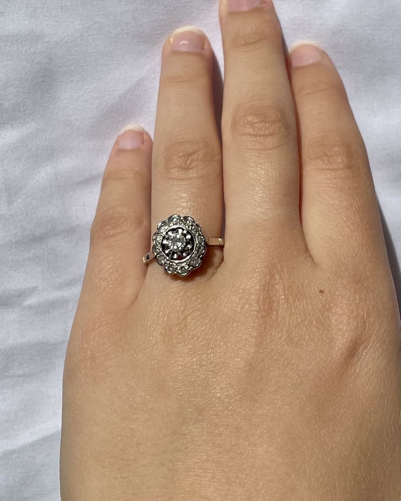Bague Marguerite Diamants "Ysia" - Elliade Paris