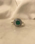 Bague Marguerite Emeraude 0.60 carat & Diamants "Elena" - Elliade Paris