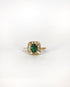 Bague Marguerite Émeraude 0.95 ct & 22 Diamants "Albane" - Elliade Paris