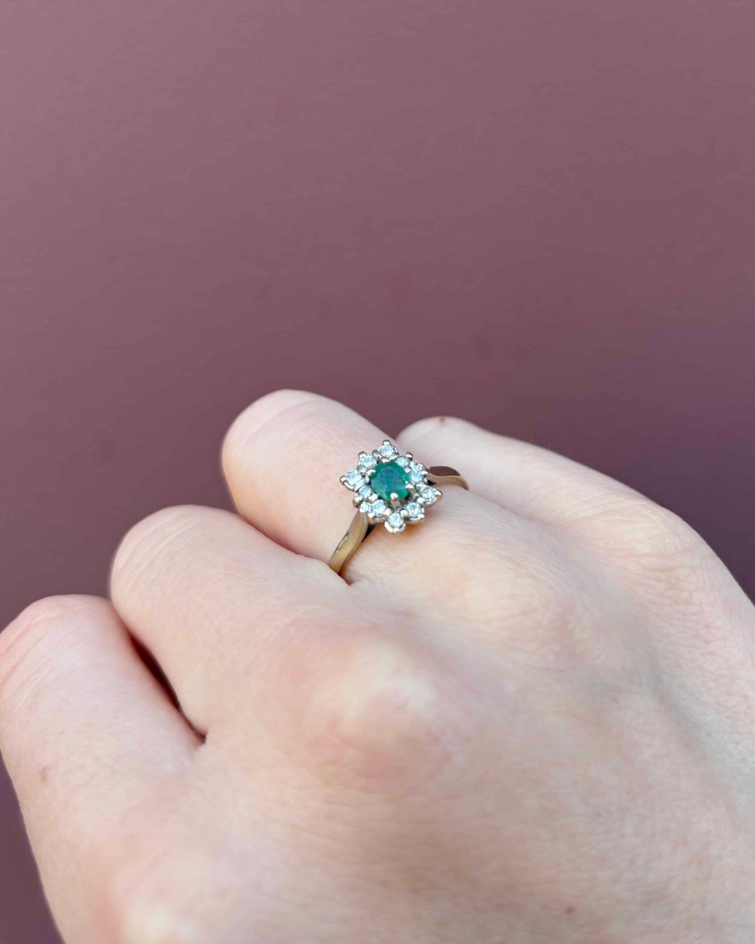 Bague Marguerite Émeraude & Diamants "Adelyn" - Elliade Paris