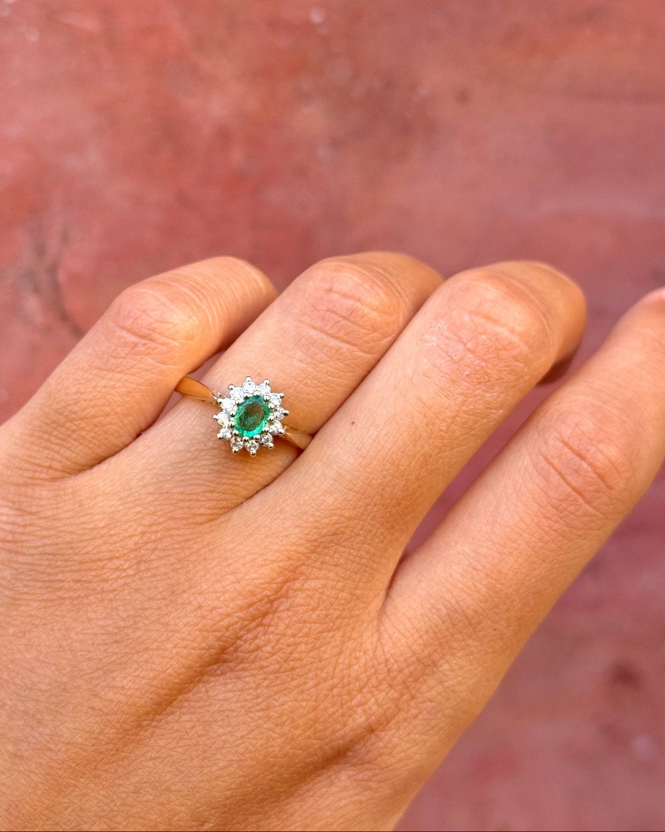 Bague Marguerite Émeraude & Diamants "Agnes" - Elliade Paris