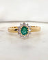 Bague Marguerite Émeraude & Diamants "Auriane" - Elliade Paris