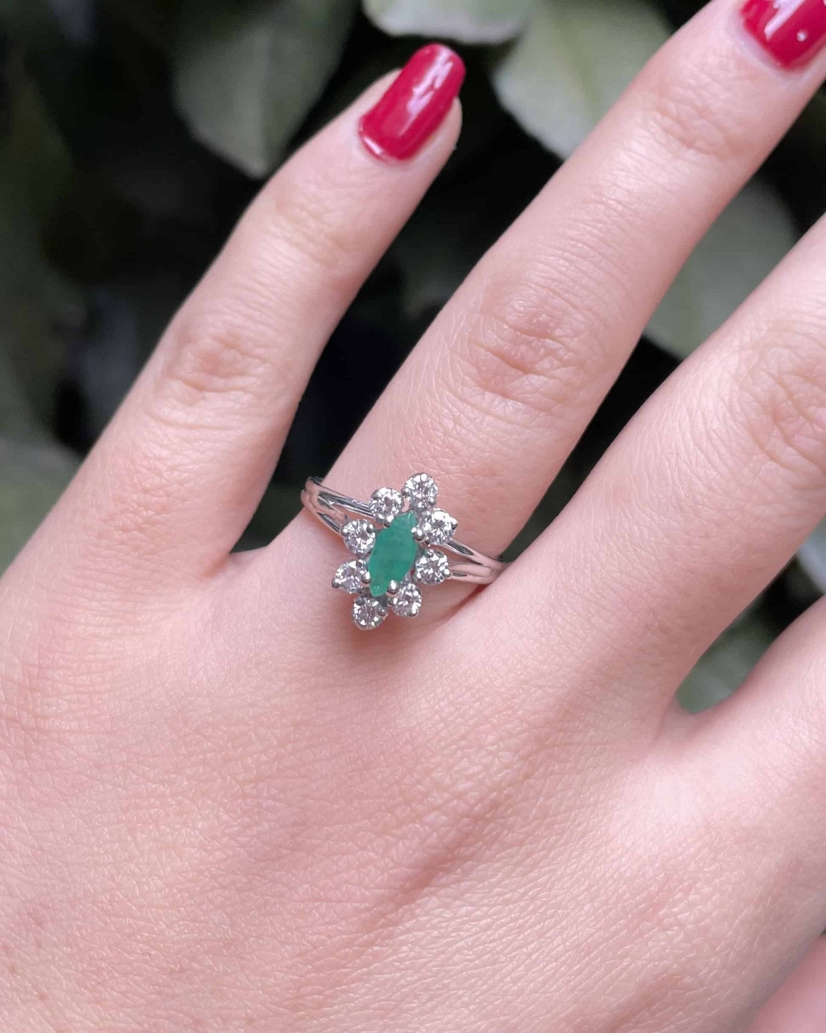 Bague Marguerite Émeraude & Diamants "Camilea" - Elliade Paris