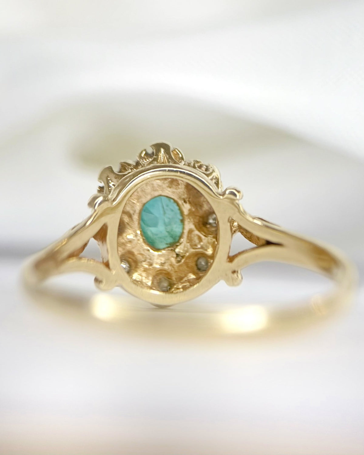 Bague Marguerite Émeraude & Diamants "Claudia" - Elliade Paris
