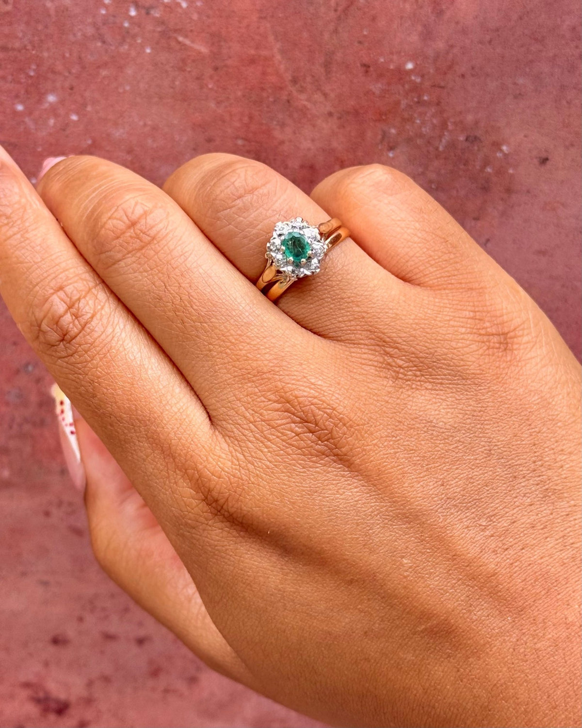 Bague Marguerite Émeraude & Diamants "Claudia" - Elliade Paris