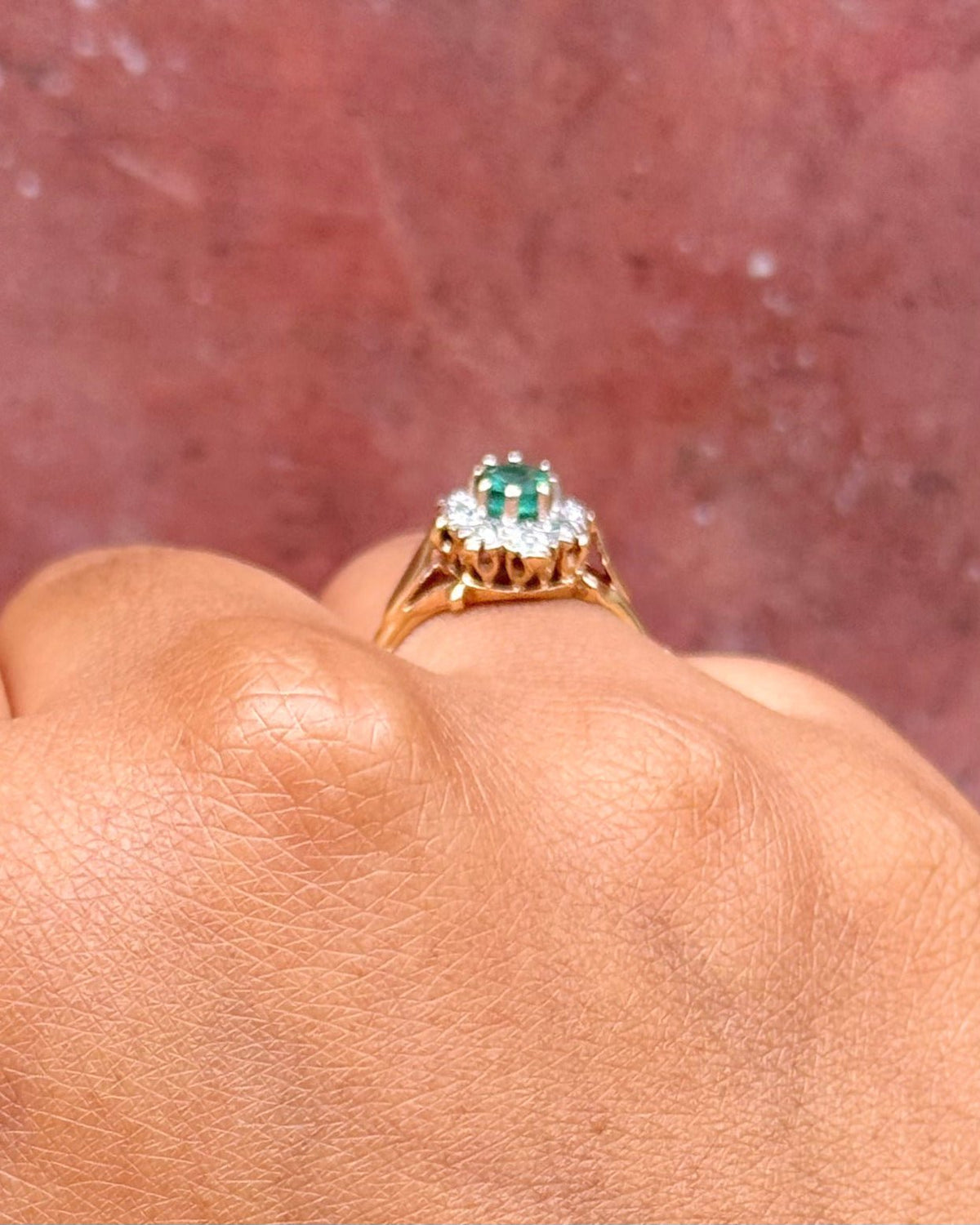 Bague Marguerite Émeraude & Diamants "Claudia" - Elliade Paris