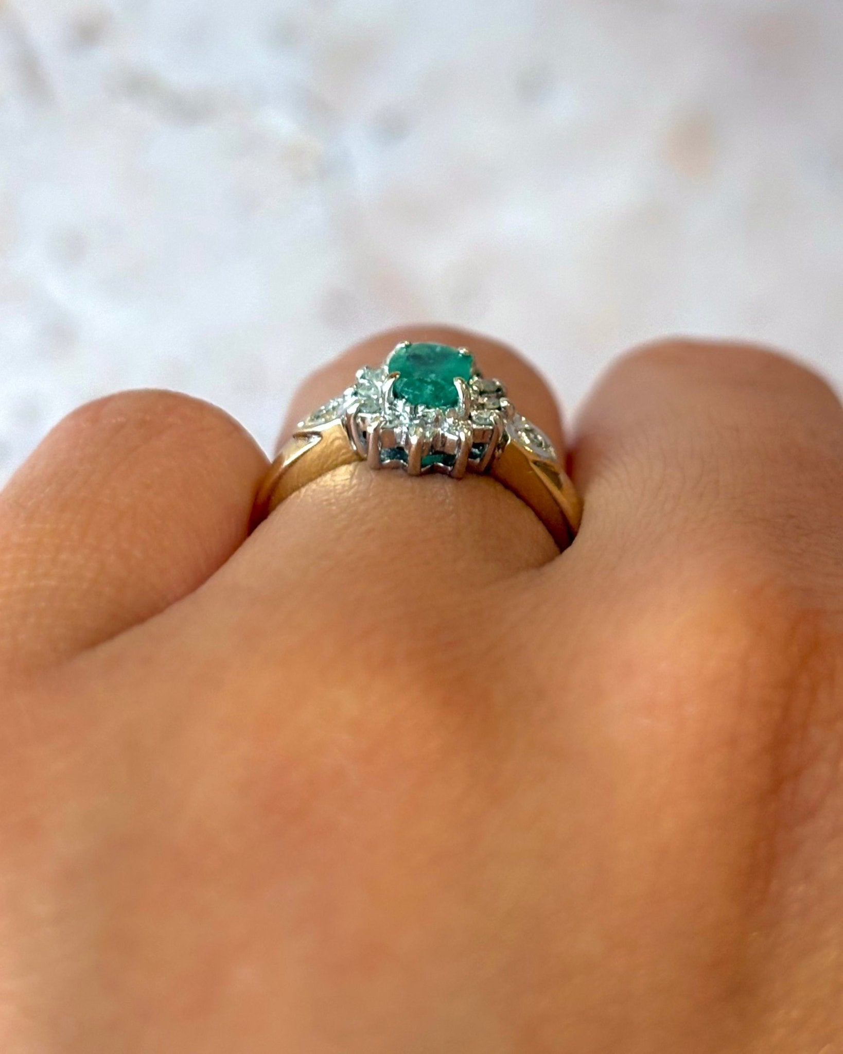 Bague Marguerite Émeraude & Diamants "Donna" - Elliade Paris