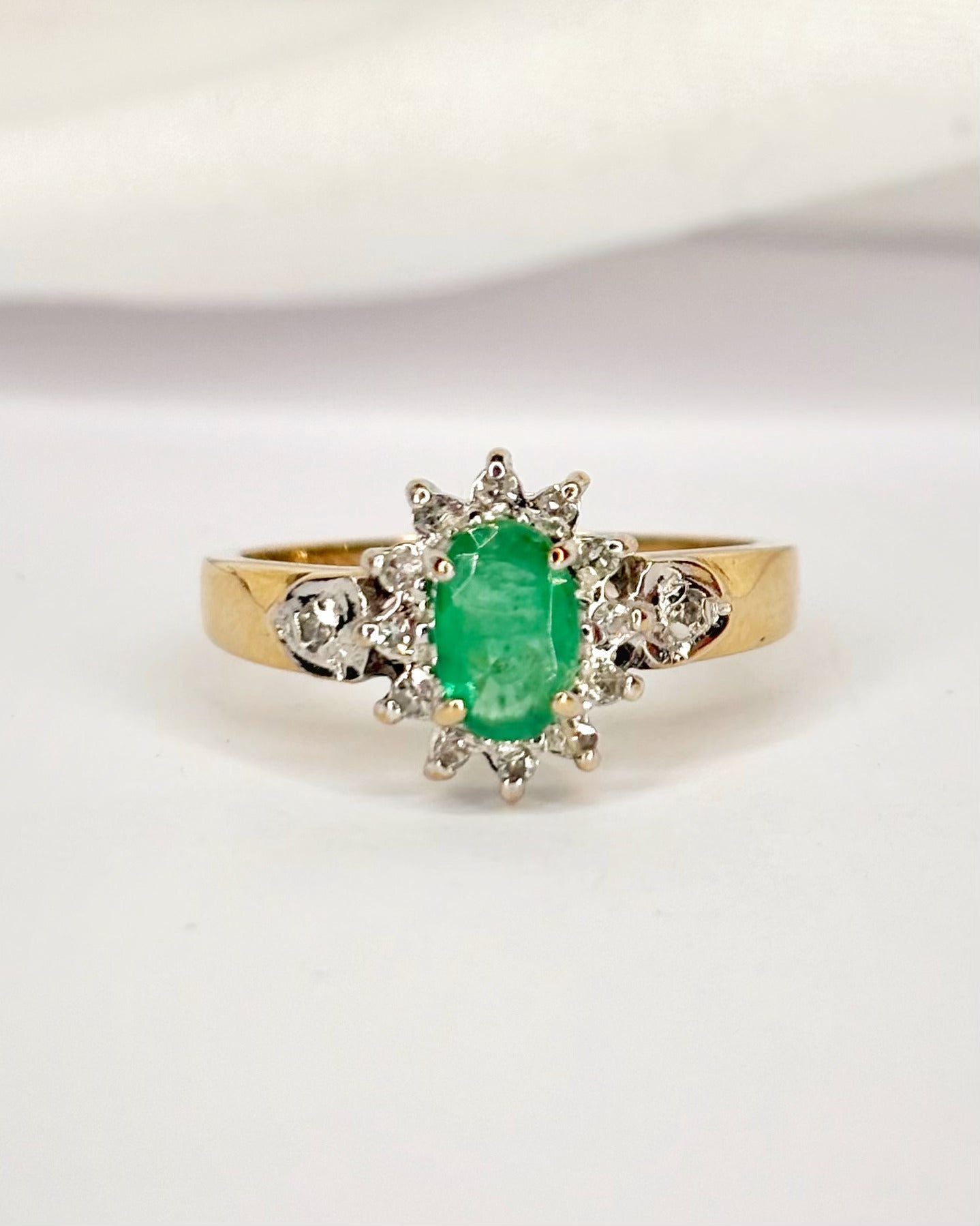 Bague Marguerite Émeraude & Diamants "Donna" - Elliade Paris