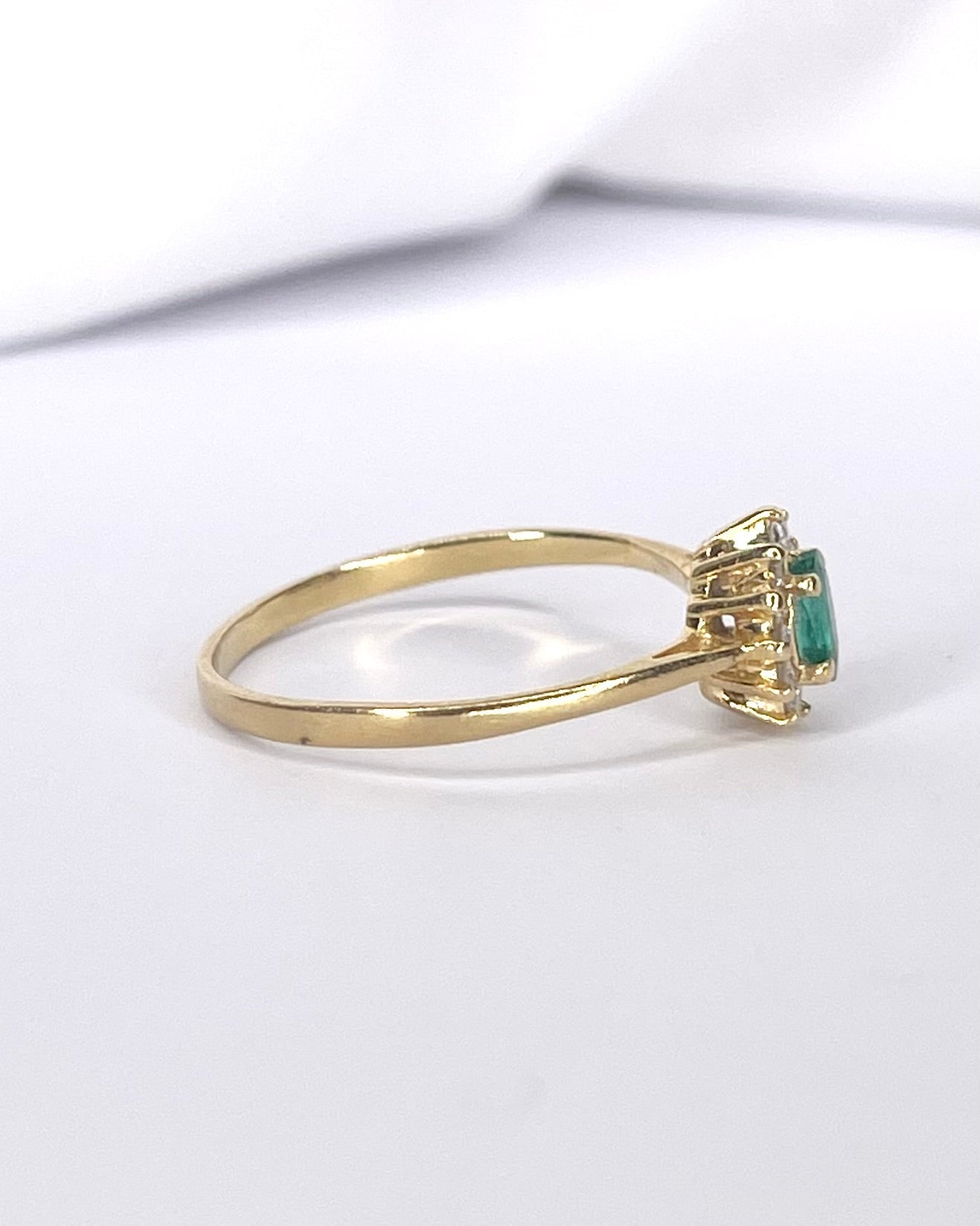 Bague Marguerite Émeraude & Diamants "Evana" - Elliade Paris