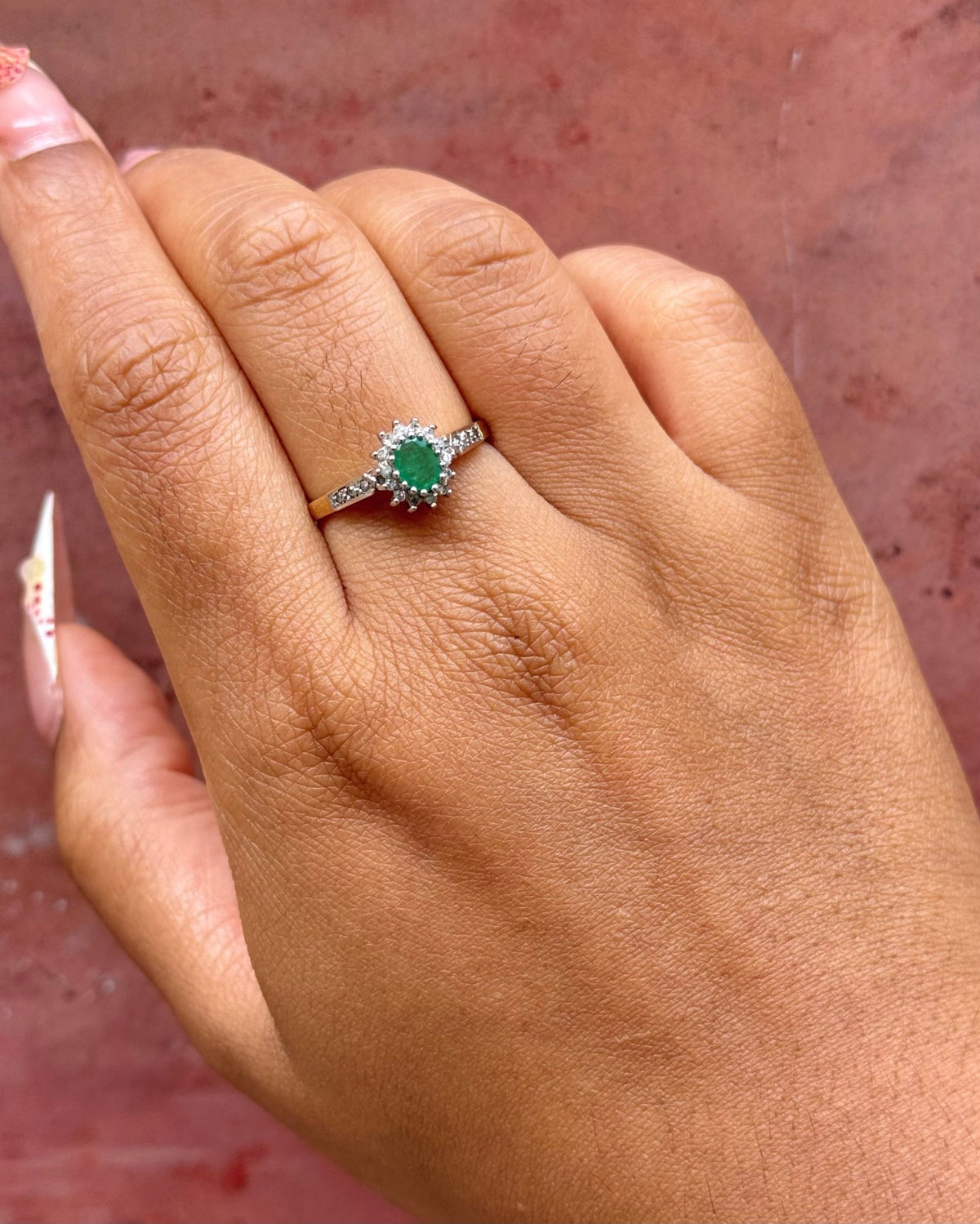 Bague Marguerite Émeraude & Diamants "Jolene" - Elliade Paris