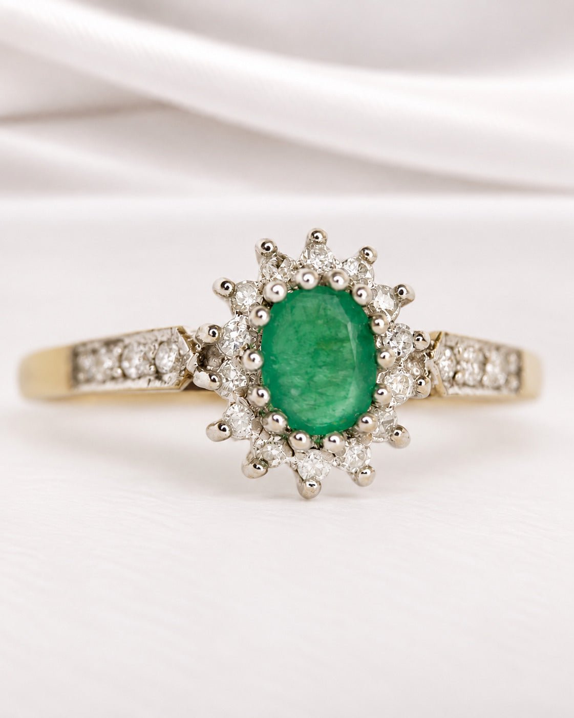 Bague Marguerite Émeraude & Diamants "Jolene" - Elliade Paris