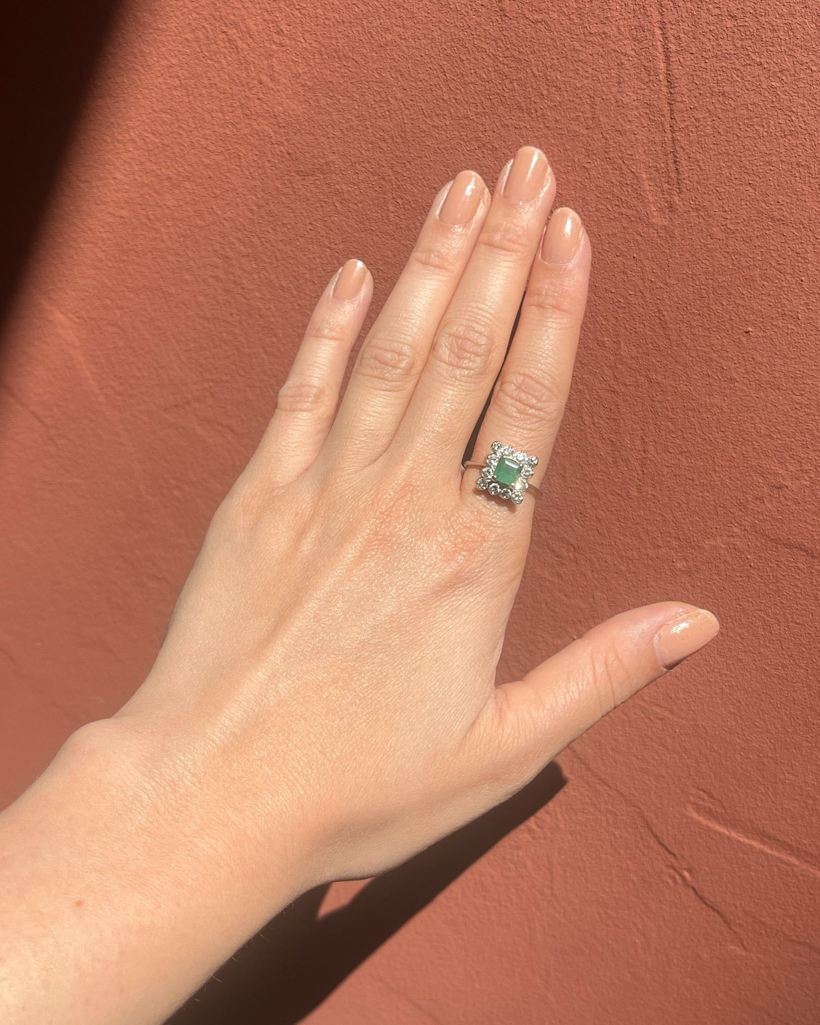 Bague Marguerite Émeraude & Diamants "Lise" - Elliade Paris
