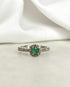 Bague Marguerite Émeraude & Diamants "Mahé" - Elliade Paris