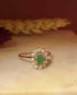 Bague Marguerite émeraude & diamants "Miryam" - Elliade Paris
