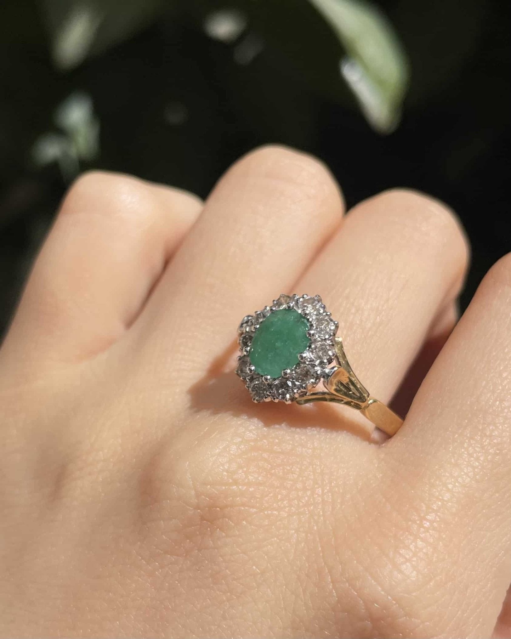 Bague Marguerite Émeraude & Diamants "Seraphina" - Elliade Paris