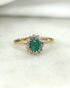 Bague Marguerite Émeraude & Diamants "Thélia" - Elliade Paris