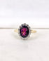 Bague Marguerite Grenat 2.10 carats & Diamants "Iléane" - Elliade Paris