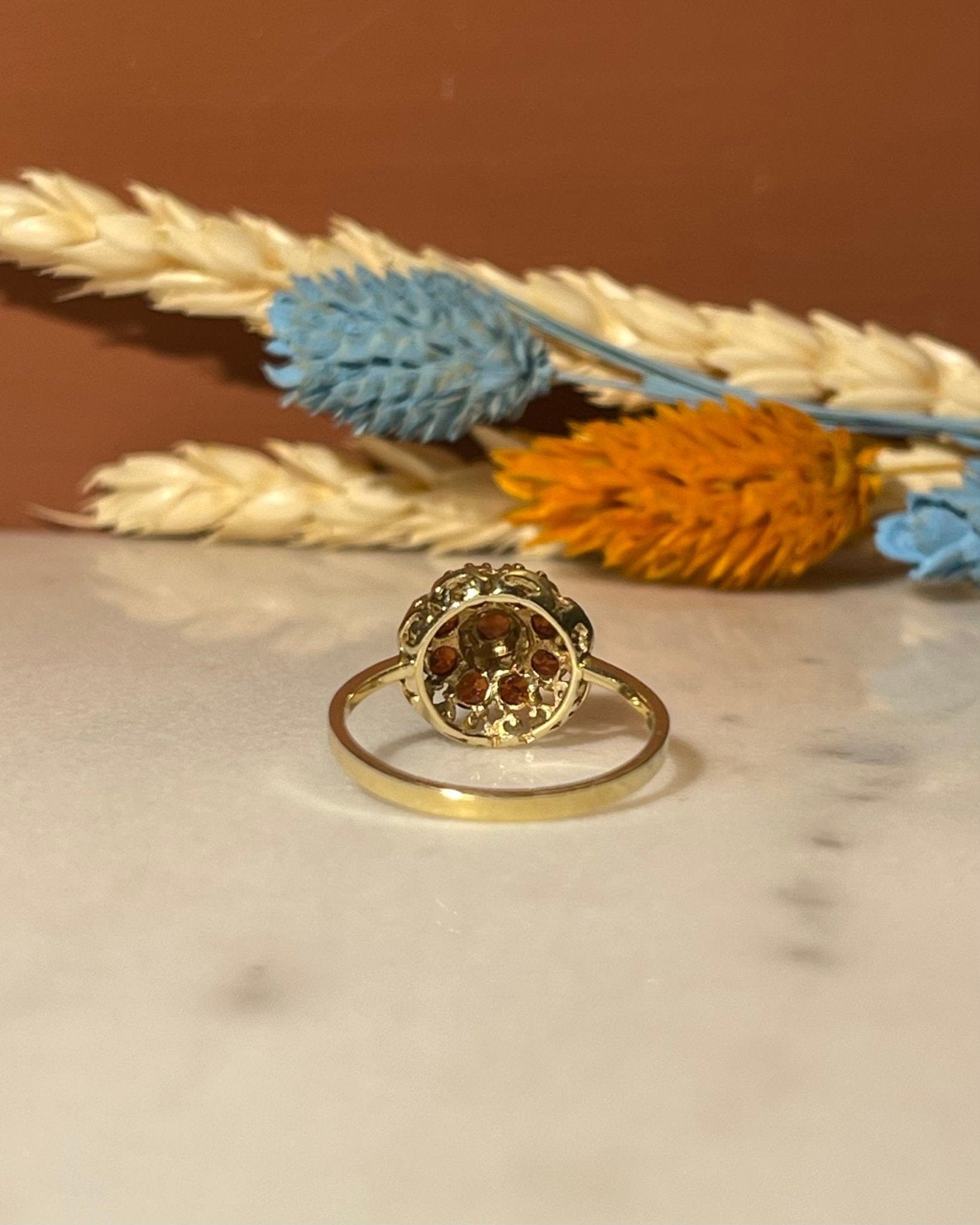 Bague Marguerite Grenats 1.80 carat "Isadora" - Elliade Paris