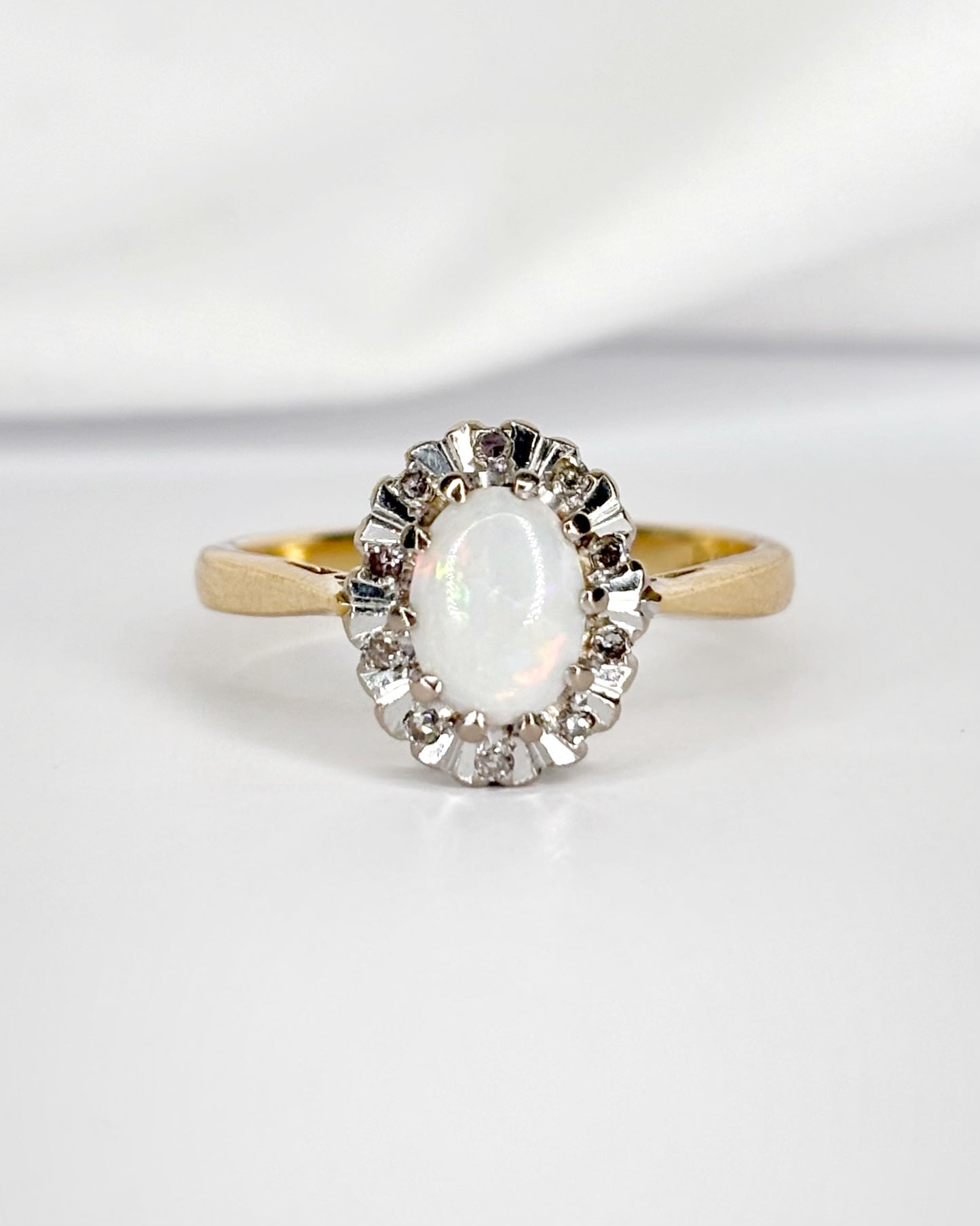 Bague Marguerite Opale & Diamants "Tania" - Elliade Paris