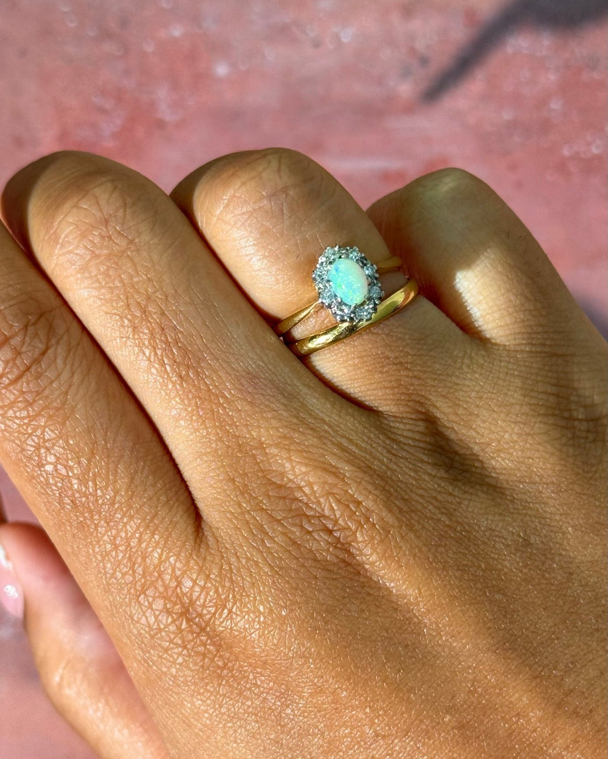 Bague Marguerite Opale & Diamants "Victoire" - Elliade Paris