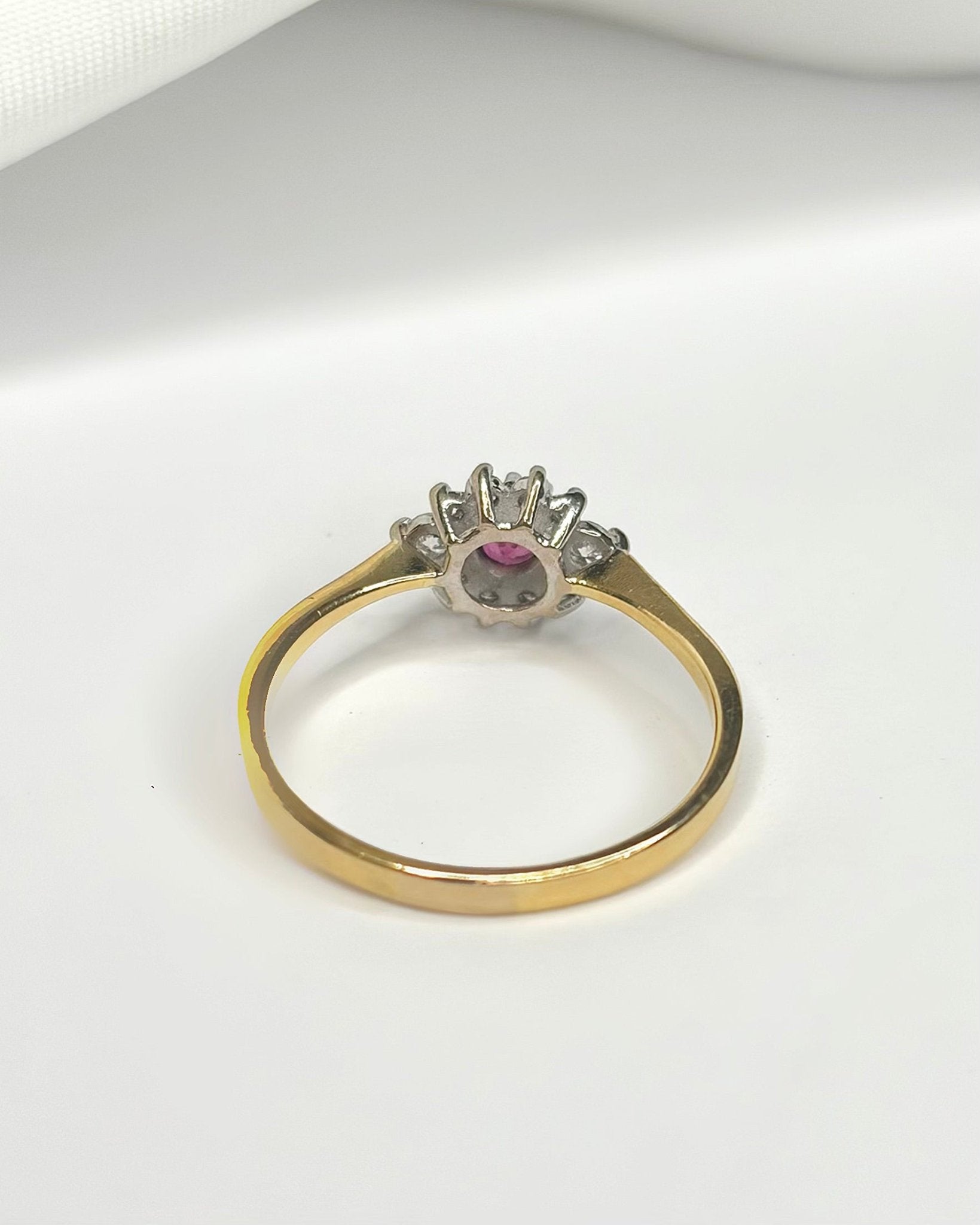 Bague Marguerite Rubis 0.20 carat & Diamant 0.26 carat "Mélissa" - Elliade Paris