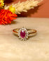Bague Marguerite Rubis 0.45 Carat & Diamants "Juliette" - Elliade Paris